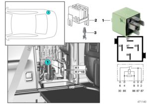 Fuse box diagram BMW X6 F15 and relay with assignment and location