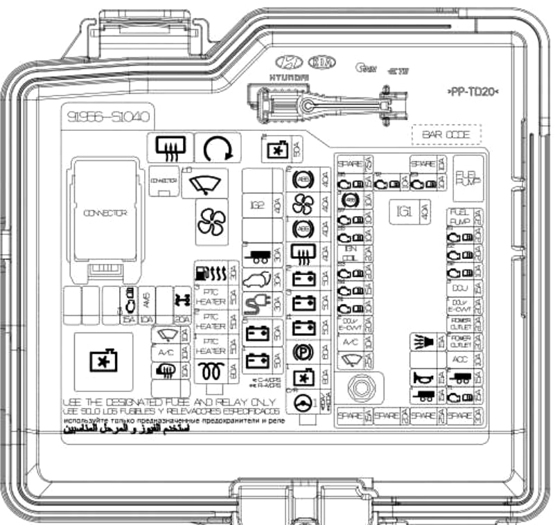 Fuse Box Diagram Hyundai Santa Fe Tm 4g Relay Assignment And Locations