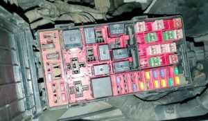 Fuse box diagram Ford Expedition 1G and relay with assignment and location