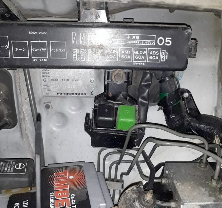 Fuse box diagram Toyota Estima Lucida Emina and relay with assignment