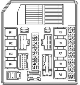 Fuse box diagram Nissan Xterra 2005 - 2015 relay with assignment and